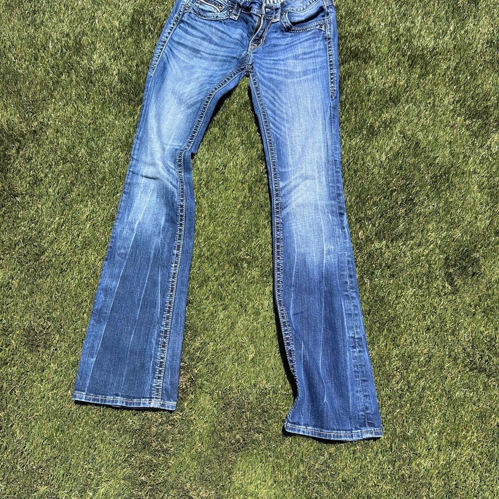 Rock Revival Blue Flare Wide Leg Jeans